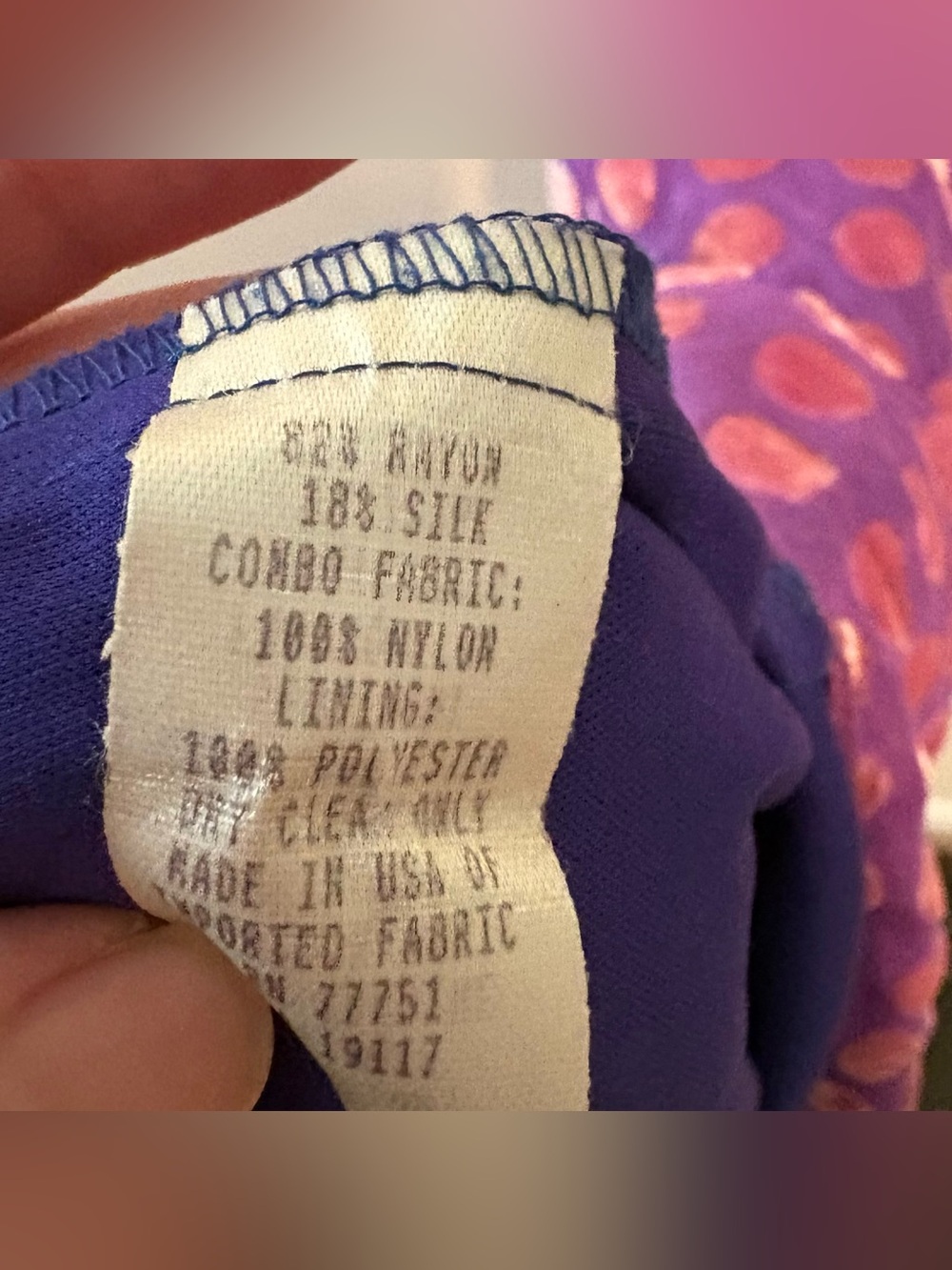Vintage 90s Betsey Johnson purple and pink velvet polka dot slip dress - Picture 7 of 8